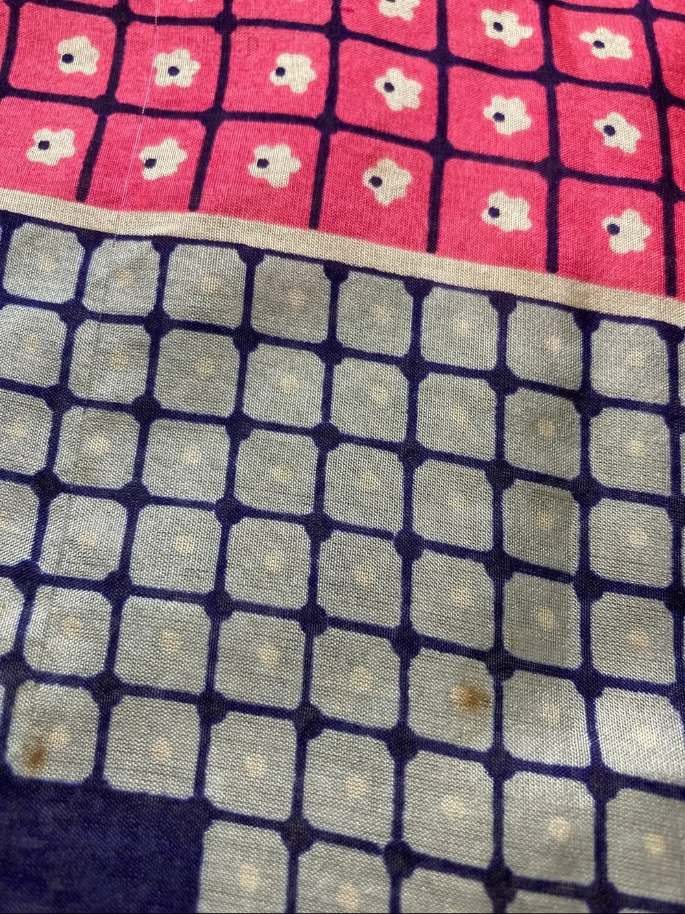 Vintage MCM Carol Stanley Silk Scarf Made in Japan 50s 60s Square Neckerchief